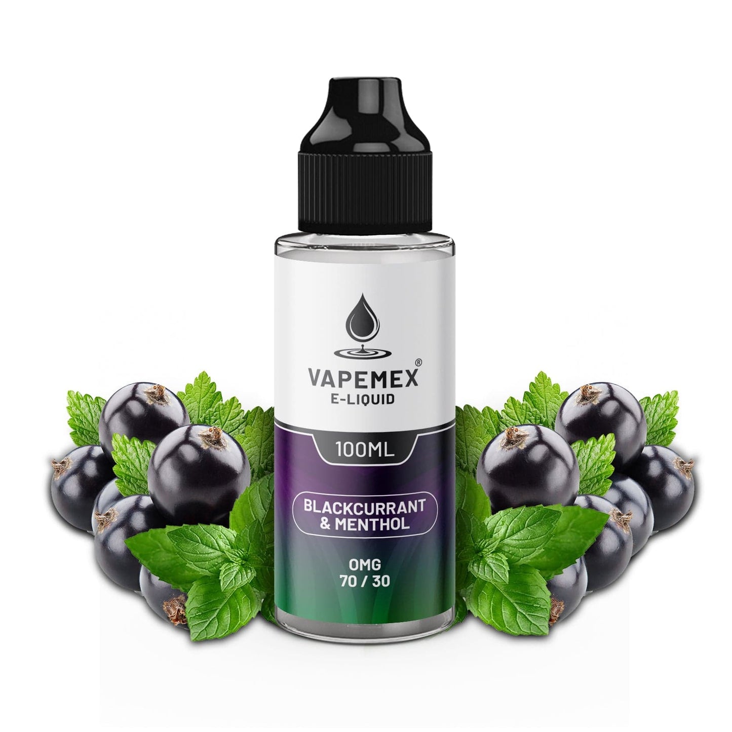 Blackcurrant & Menthol by VAPEMEX 100ml Shortfill E-Liquid