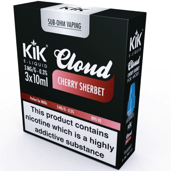 Cherry Sherbet E-Liquid by KiK - 3 x 10ml - Multipack
