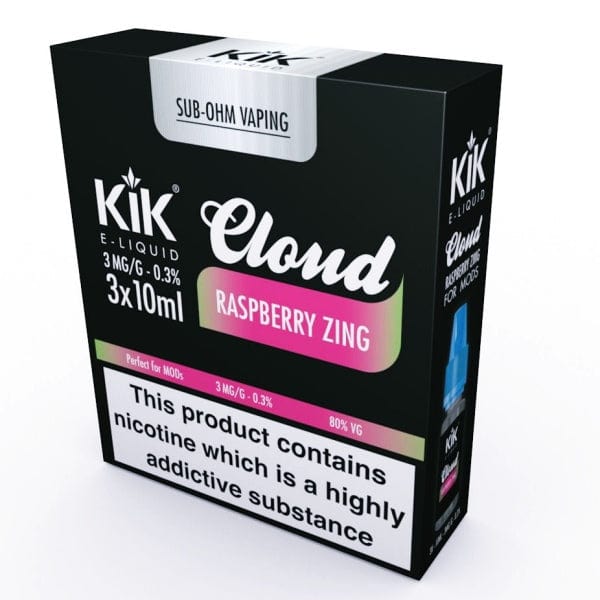 Raspberry Zing E-Liquid by KiK - 3 x 10ml - Multipack