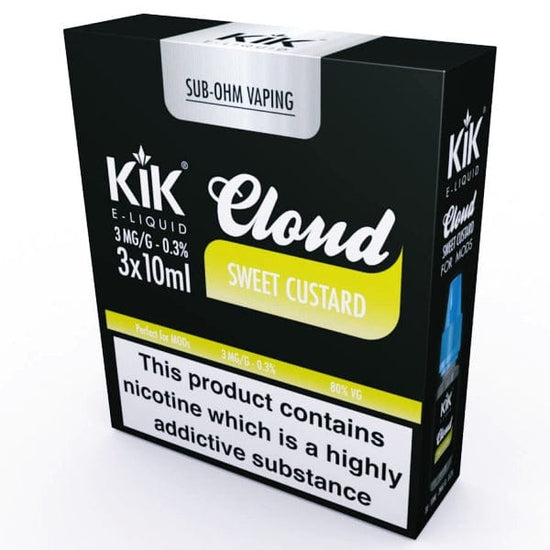 Load image into Gallery viewer, Sweet Custard E-Liquid by KiK - 3 x 10ml - Multipack
