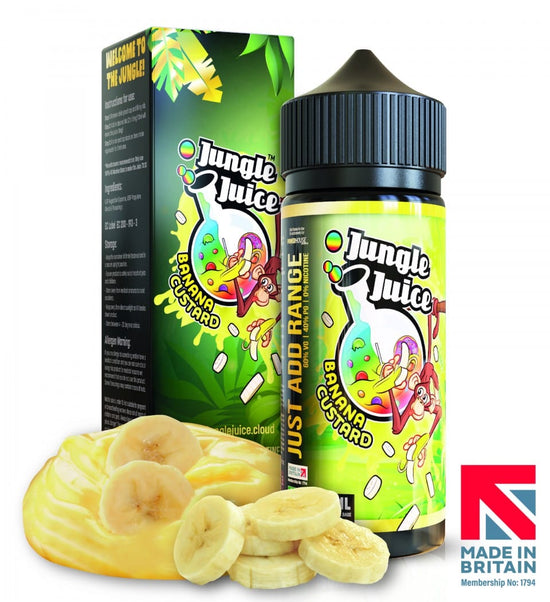 Banana Custard by Jungle Juice 100ml Short Fill E-Liquid