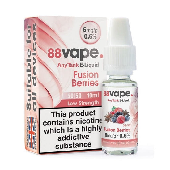 Fusion Berries 11mg 50/50 by 88 Vape