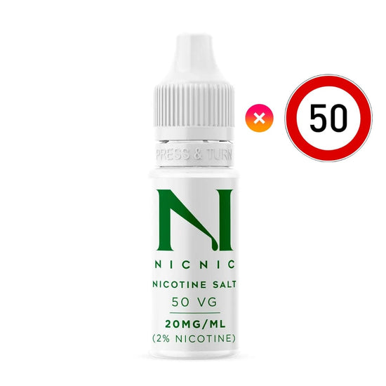 50 x Salt Nic Shots 20mg 50VG Bundle by NicNic