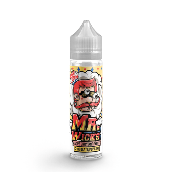 Load image into Gallery viewer, Raspberry &amp;amp; White Chocolate Popcorn by Mr Wicks 50ml Short Fill E-Liquid
