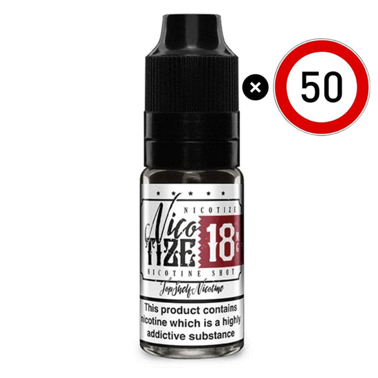 Load image into Gallery viewer, 50 x 18mg 10ml Nic Shots Bundle by Zeus Juice
